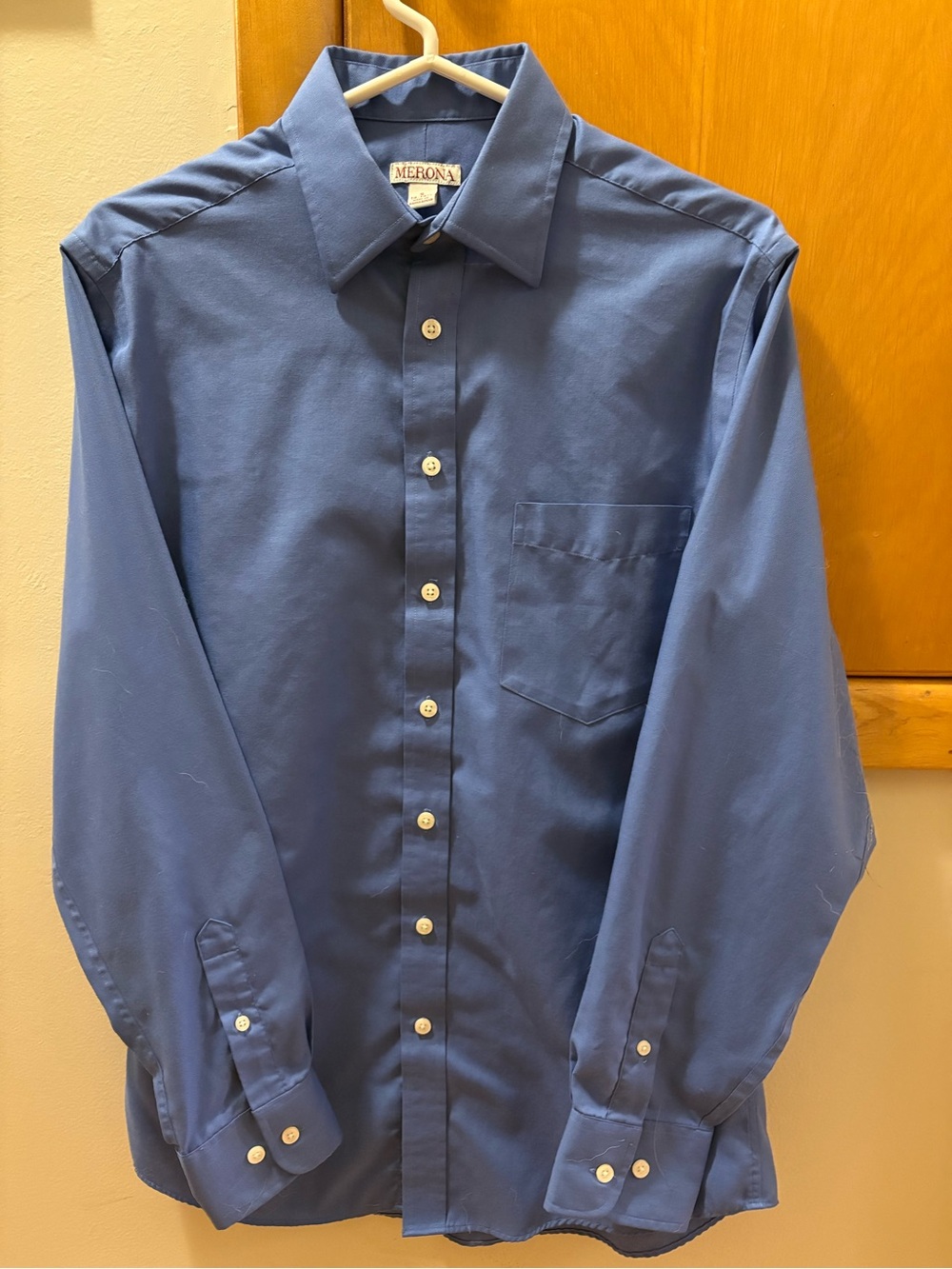 Merona Men's Slate Blue Long-Sleeve Dress Shirt